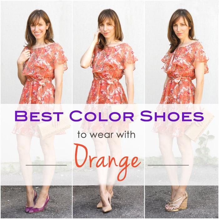 what color shoes with an orange dress (1)